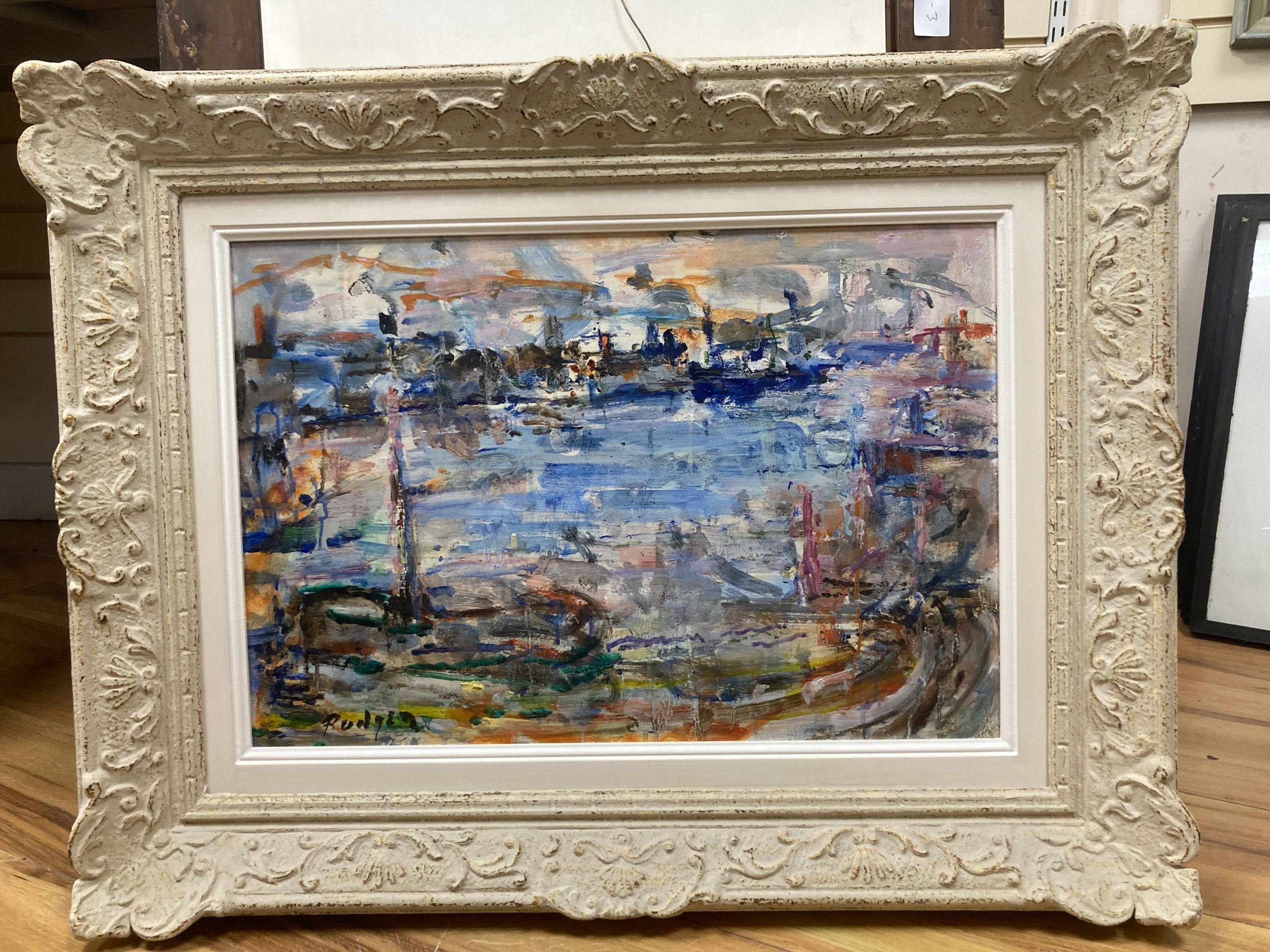 Frank Spencer Curtis Budgen (1882-1971), oil on board, Charlton Reach, signed, 36 x 54cm.